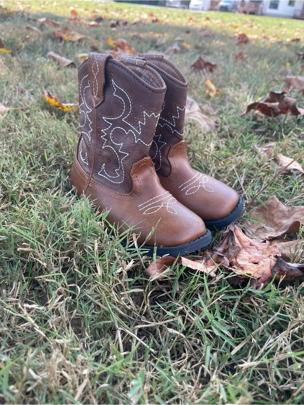 Toddler Brown Cowboy Boots - Kids Western Pull-On Boots